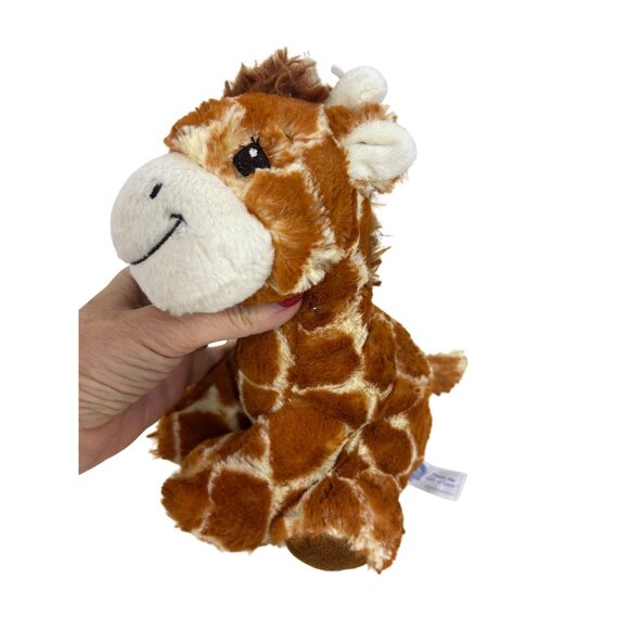 Raffle Giraffe Aurora World Plushie Beanbag Toy Stuffed Animal 9” Brown Cream - Picture 3 of 15